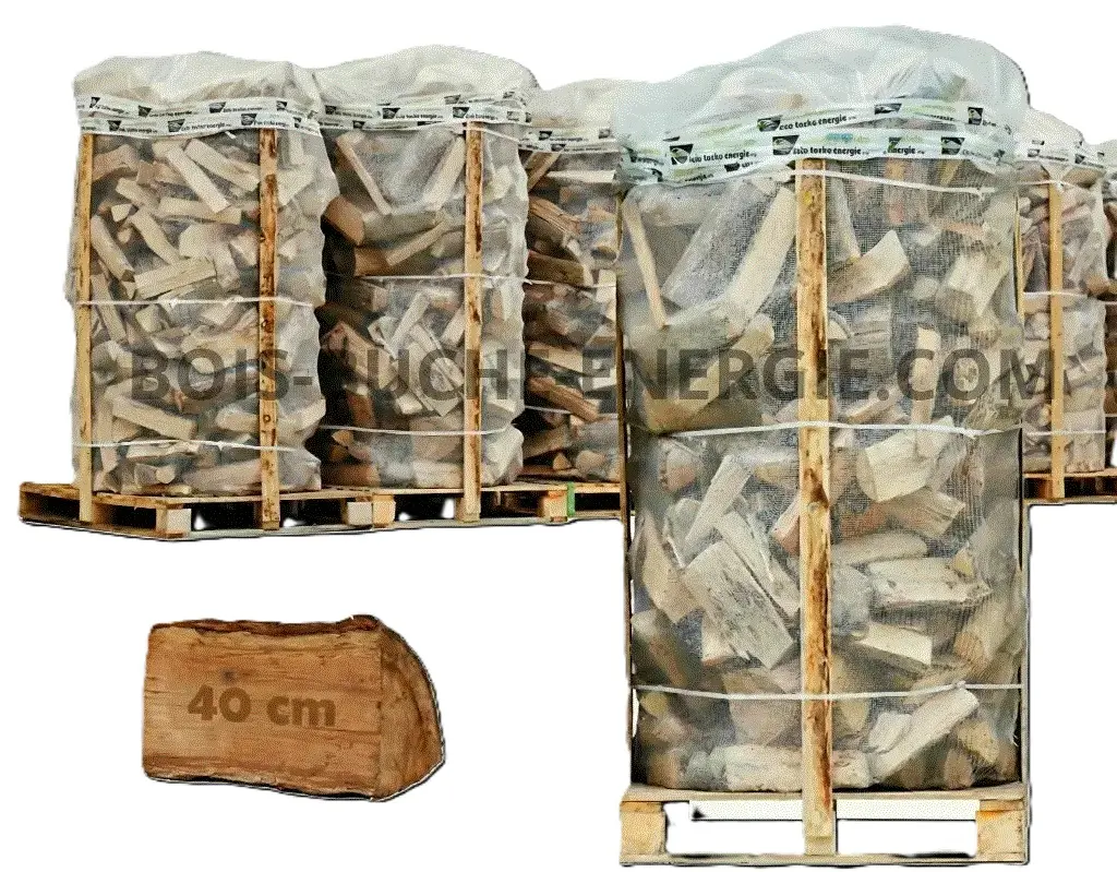 Big-Pack Palette de 1.7 stères Bois Dur Sec coupé en 40 cm
