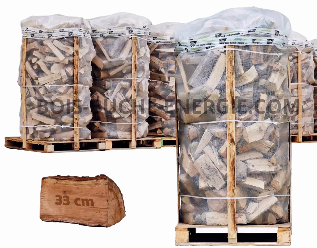 Big-Pack Palette de 1.8 stere(s) Bois Dur Sec coupe en 33 cm
