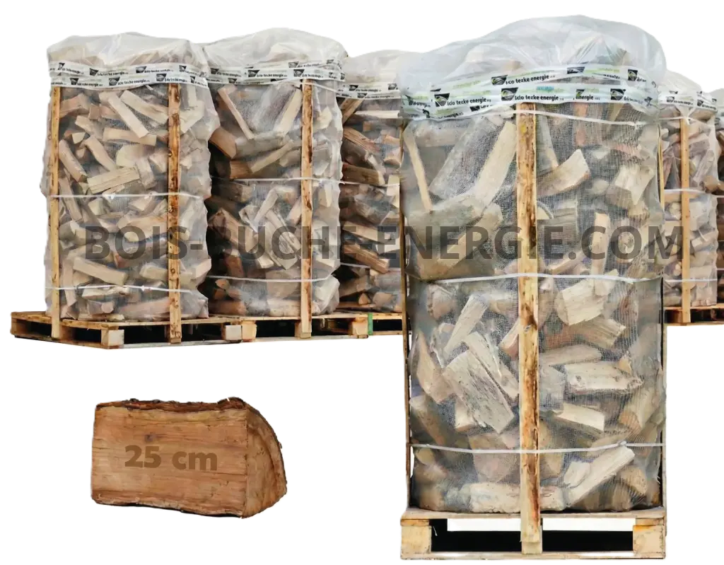 Big-Pack Palette de 2.1 stere(s) Bois Dur Sec coupe en 25 cm