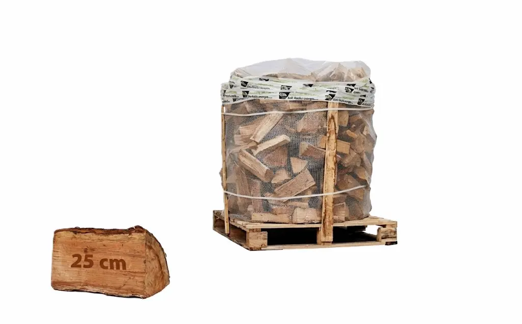 Big-Pack Palette de 1 stère Bois Dur Sec coupe en 25 cm