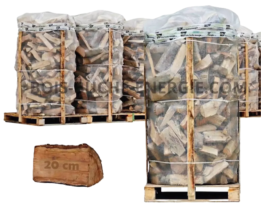 Big-Pack Palette de 2.2 stere(s) Bois Dur Sec coupe en 20 cm