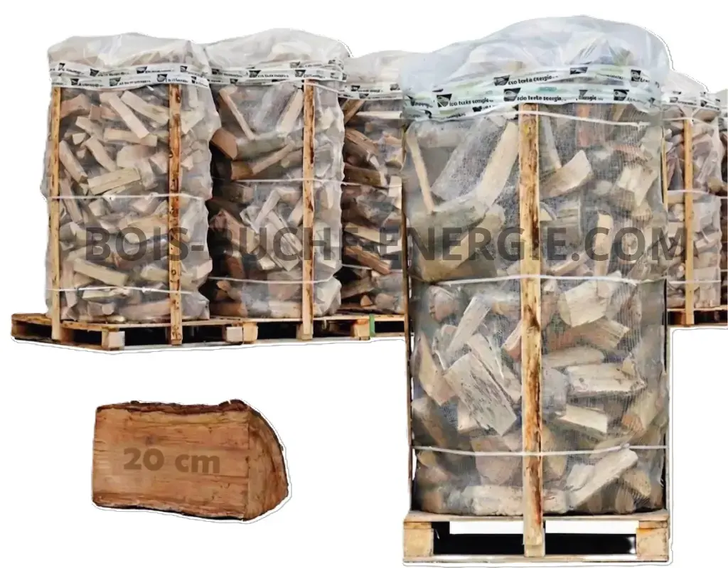 Big-Pack Palette de 2.2 stere(s) Bois Dur Sec coupe en 20 cm