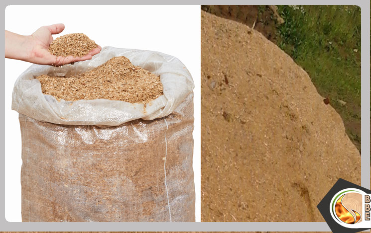 Big-Pack Palette de Sciure de bois brut Fumage / couvre-sol en Vrac