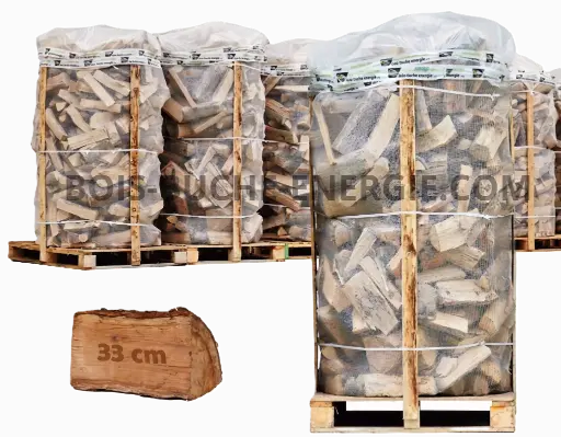 Big-Pack Palette de 1.8 stere(s) Bois Dur Sec coupe en 33 cm