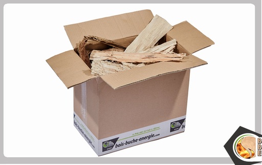 CARTON Allume-Feu 40L Eclats de Bois Dur calibrés pour Allumage, Barbecue, Brazero... 