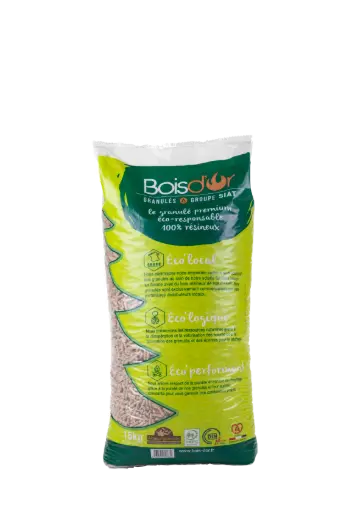 [P66S.PELLET] Pellets Bois d’OR (66 Sacs 15kg) 100% résineux DIn Plus PEFC Français